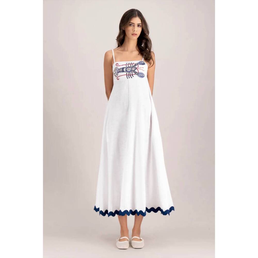 NEW VERO DIAZ langosta dress in white